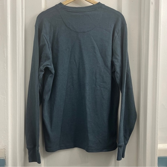 Ski the East Born from Ice Waffle Long Sleeve Shirt, Indigo size Medium - Picture 4 of 5